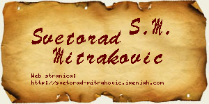 Svetorad Mitraković vizit kartica
